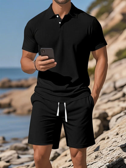 [BUY 1 GET 1 FREE] Prague Premium Shirt & Shorts Set